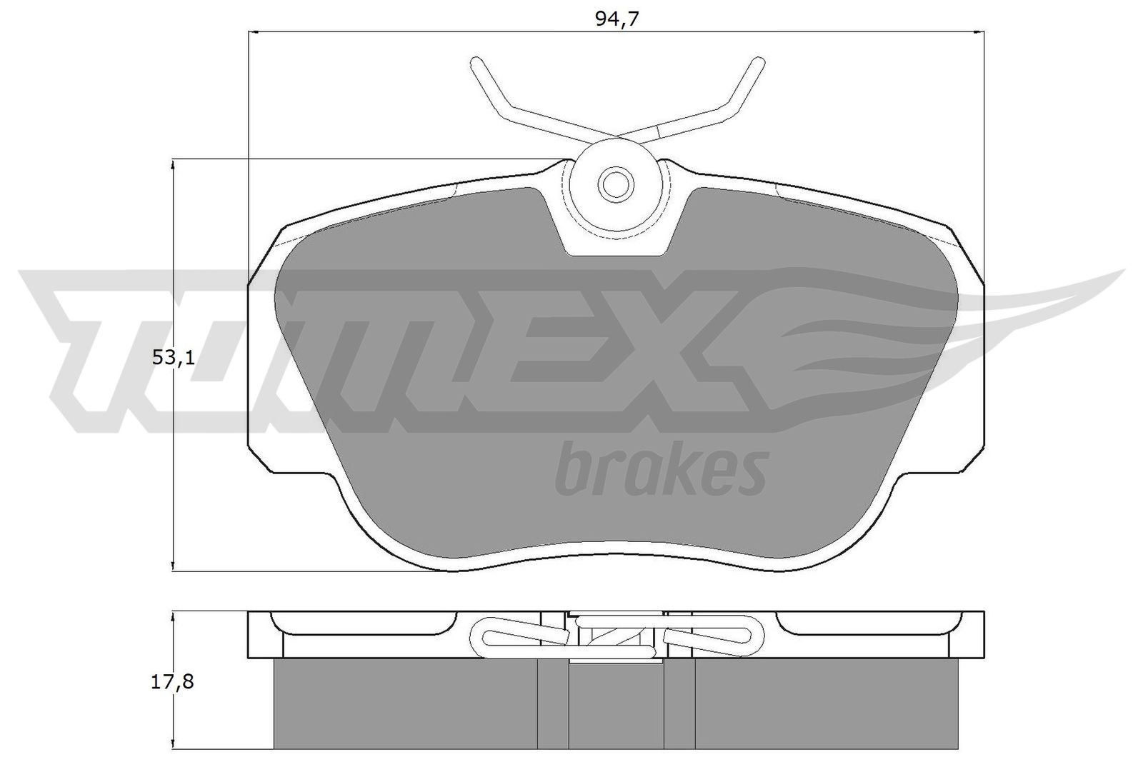 Sada brzdových platničiek kotúčovej brzdy TOMEX Brakes